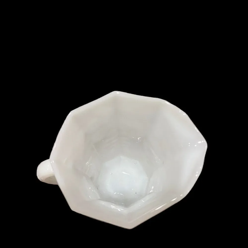 Vintage Anchor Hocking Milk Glass Grape  and Leaf Pattern pitcher cir.1938-1943‎