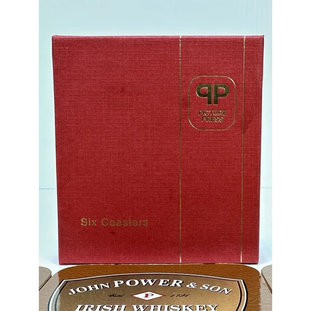 Whiskey Label 6 Coasters Made In Ireland Picture Press Limited