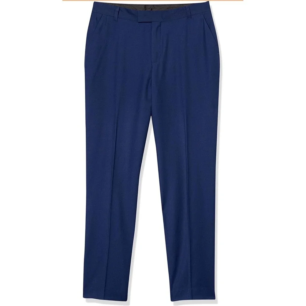 NWT Calvin‎ Klein Boys Flat-Front Bi-Stretch Dress Pant - Bright Blue - Size 10