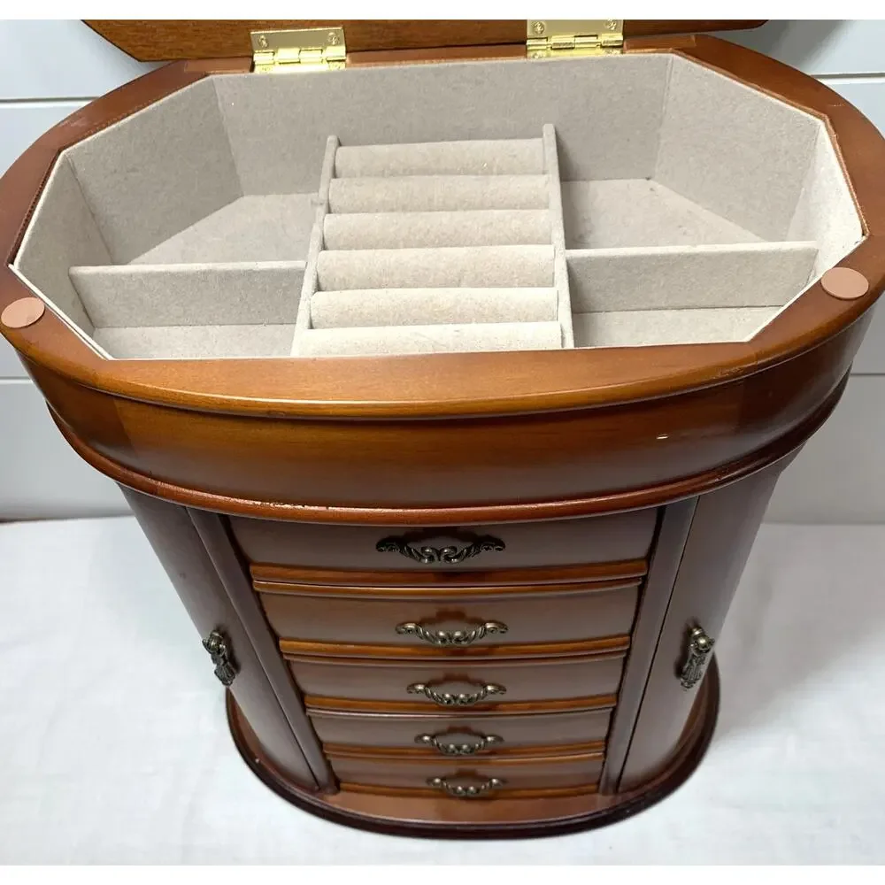 Hives and Honey Cari Wood Jewelry Chest