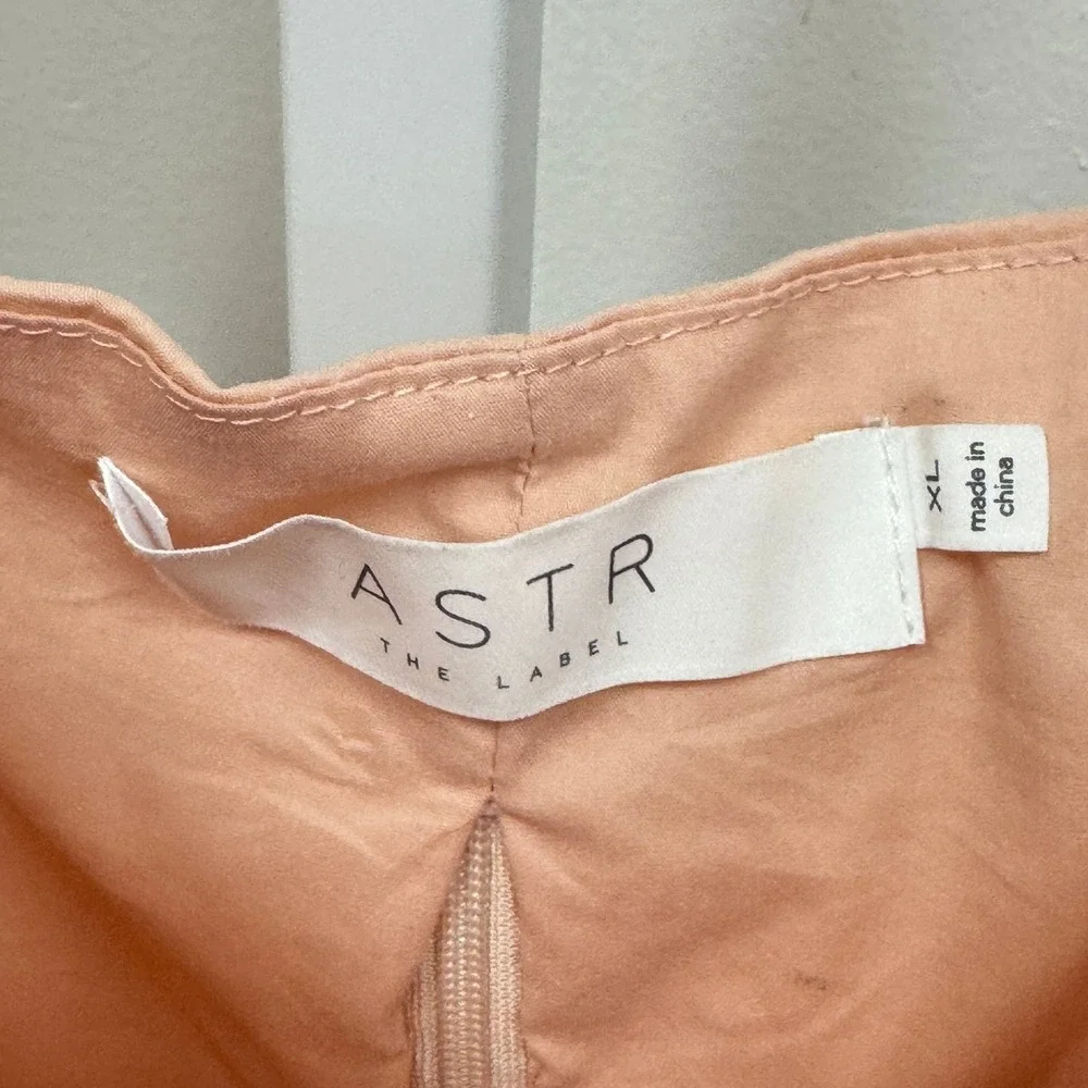 ASTR the Label Blush Sweetheart Ruched Puff Long Sleeve Blouse Size XL Pink‎