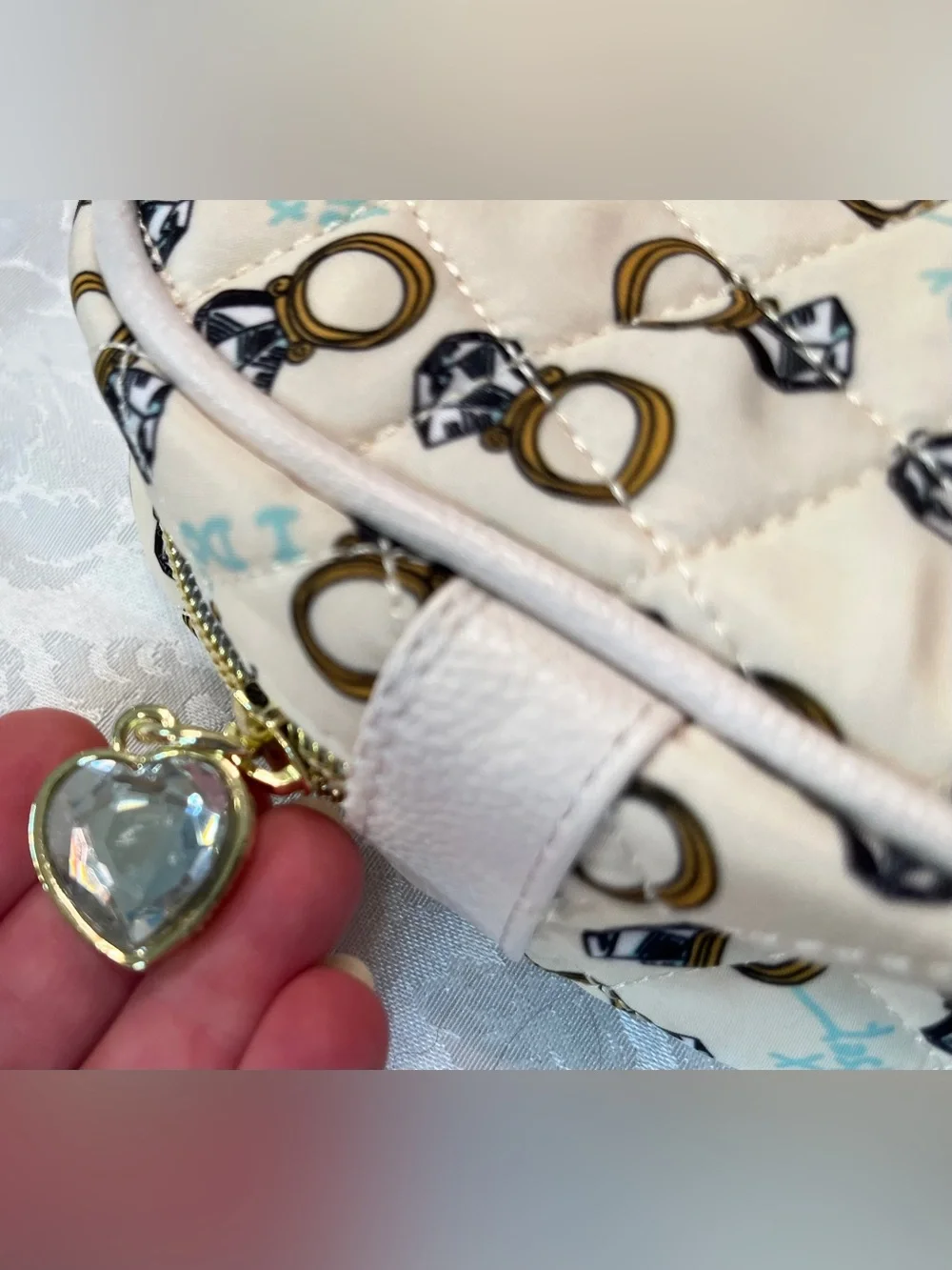 Betsey Johnson quilted cosmetic