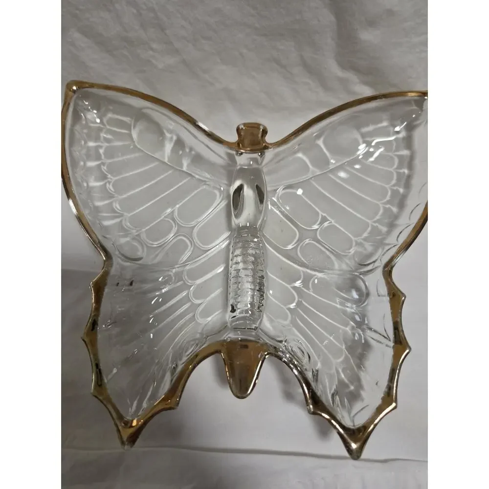 Vintage Collectible Jeannette Glass Gold Trim 8