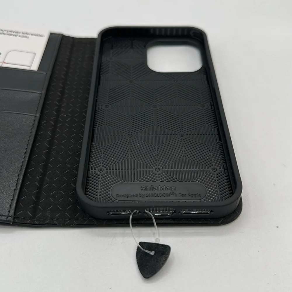 Shieldon black leather