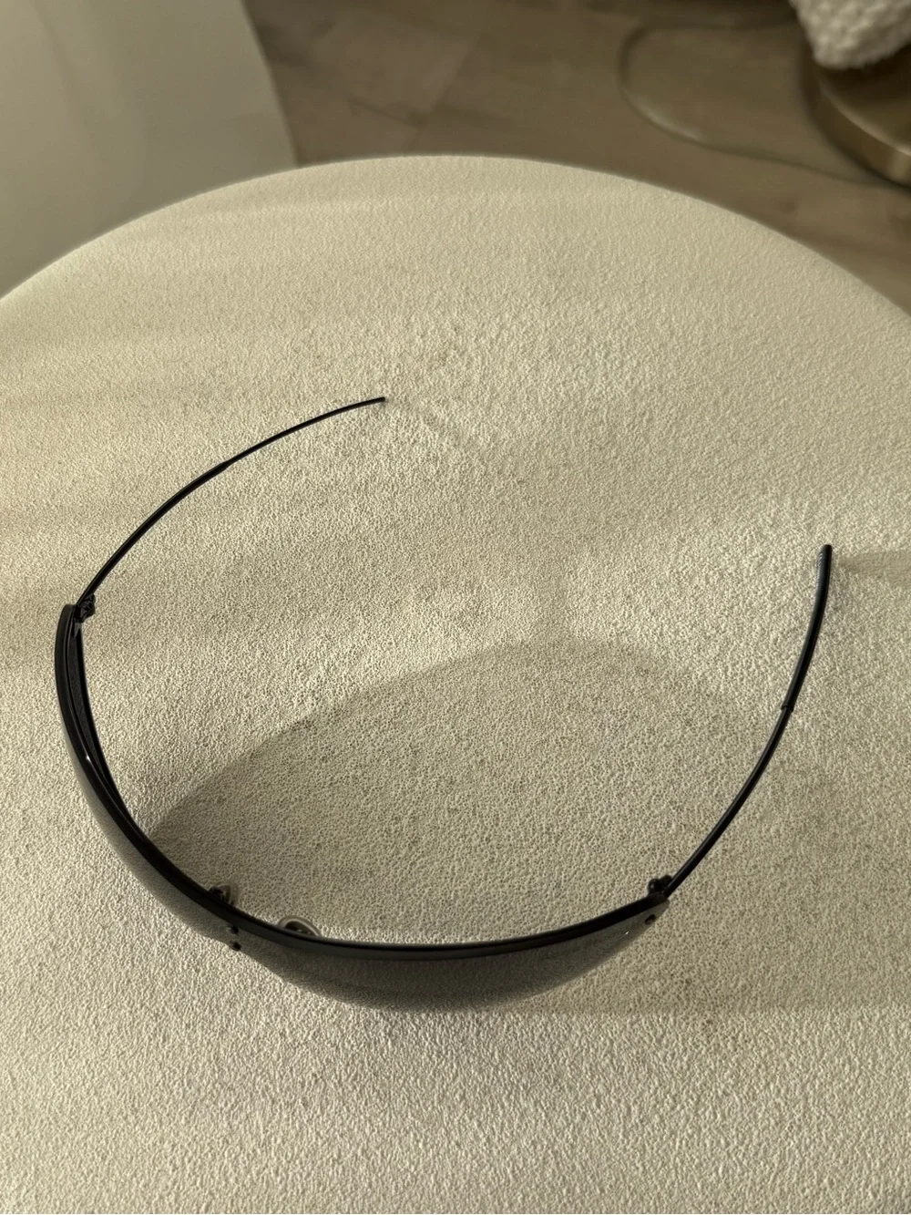 Acne Studios Black Curved Shield Sunglasses - Kylie Jenner Collab