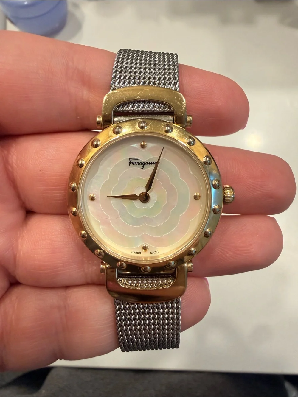 Salvatore Ferragamo Stainless Steel Two-Tone Backcase Watch - Silver & Gold