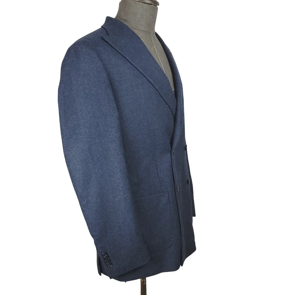 Tommy Hilfiger Sport Coat Mens 40L Navy Dodge Double Breasted Blazer Suit Jacket
