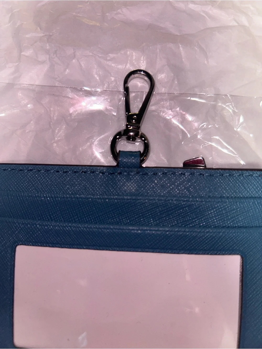 Micheal Kors card /Id holder,has zip pocket, clips onto bag,or lanyard NWOT