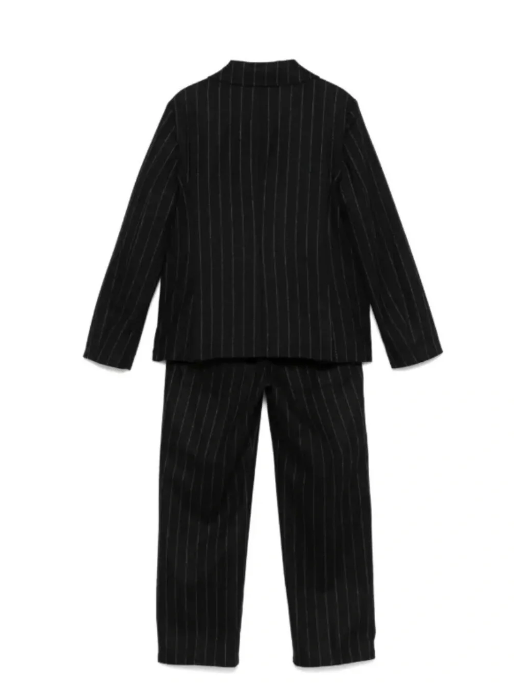 Giorgio Armani Baby Brown Pinstripe Blazer with Gold Emblem