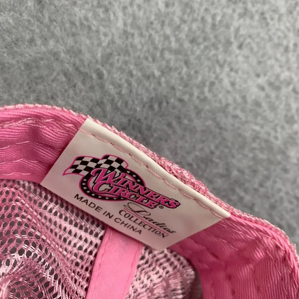 Nascar Tony Stewart Hat Cap Adjustable Back Pink Winners Circle Womens New