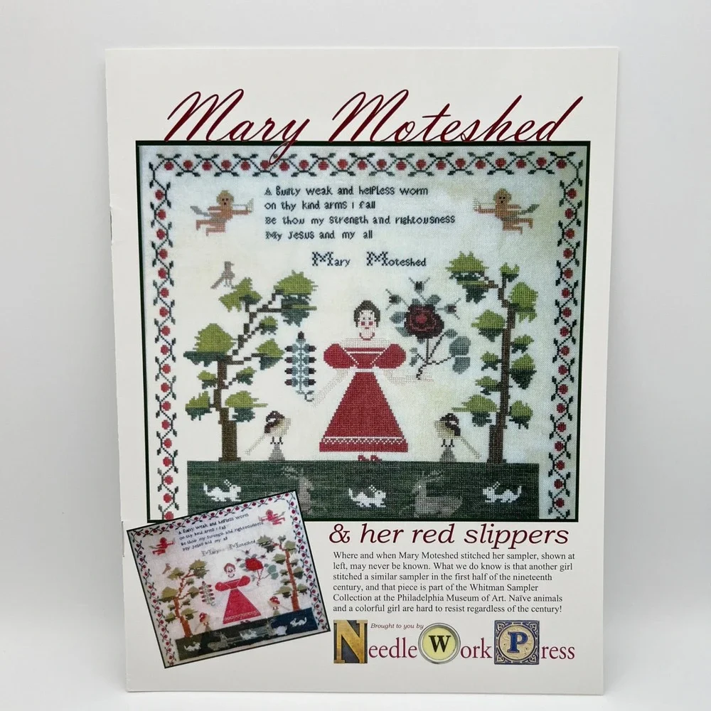 NeedleWorkPress Mary Moteshed & Her Red Slippers Cross Stitch Pattern Booklet