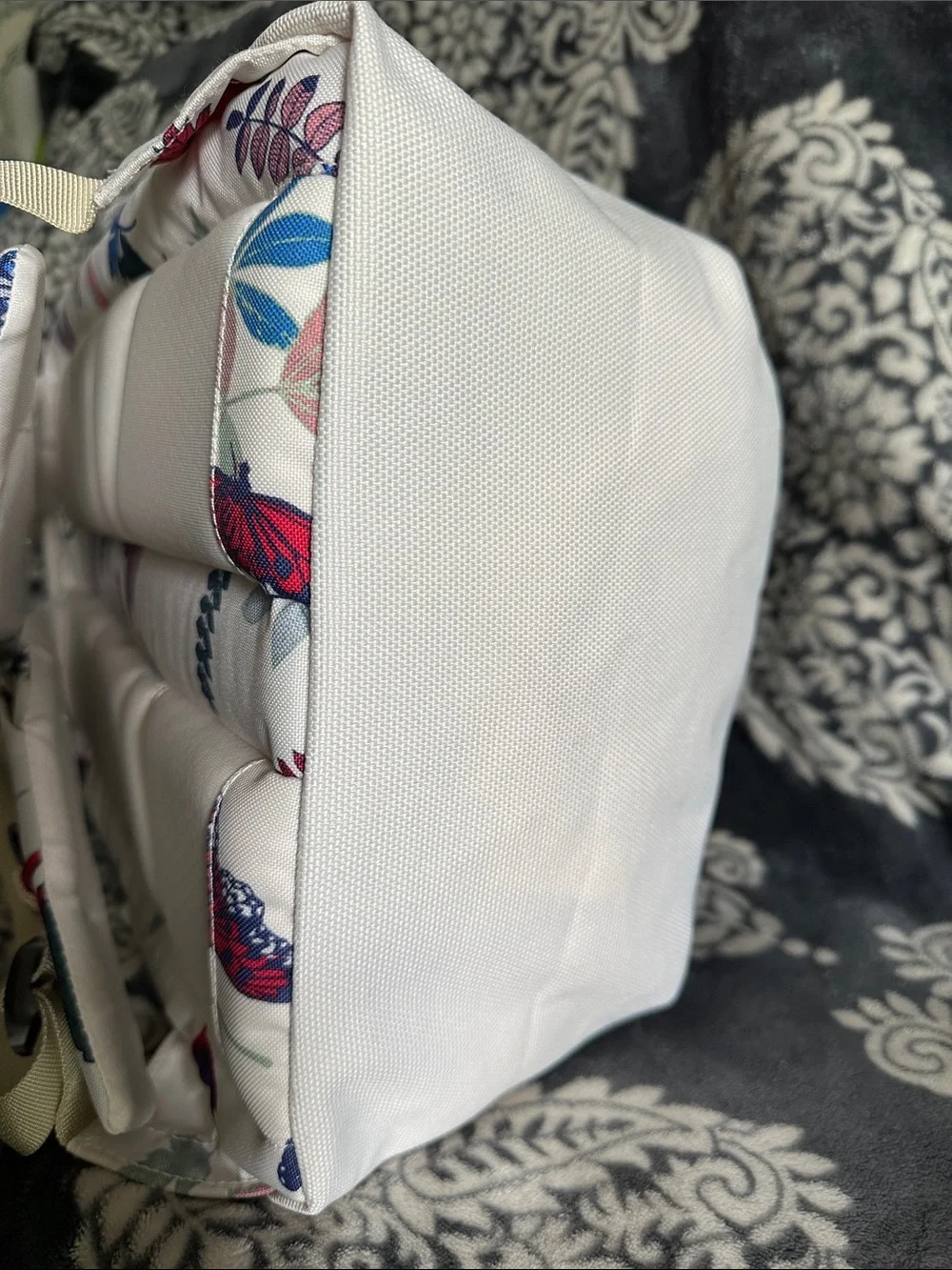 The north face great shape white Jester gardenia floral leaf print backpack