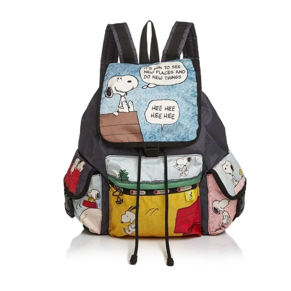 Snoopy Multi-Color Graphic Canvas Backpack