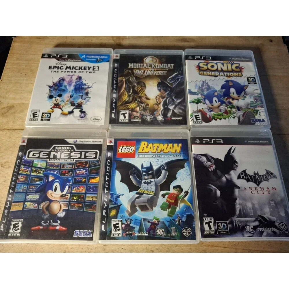 Lot of 6 PlayStation 3 PS3 Games Sonic, Lego, Batman, Mickey, Genesis Collection