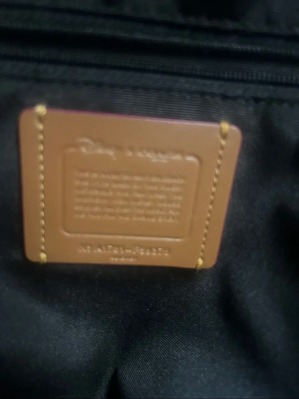 Coach Black Leather Backpack Limited Edition Mickey Mouse