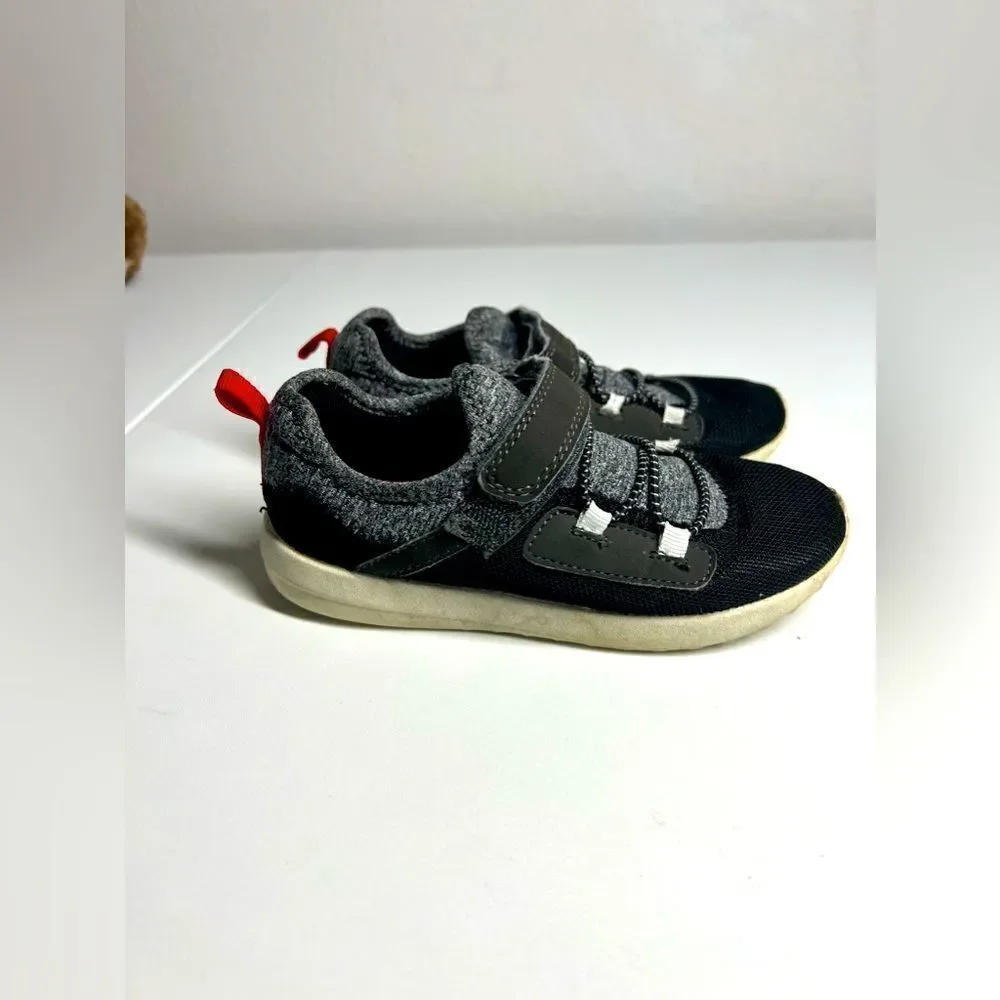 Carter's Kids Boy's Athletic Sneakers, Black, Size 12  H46K
