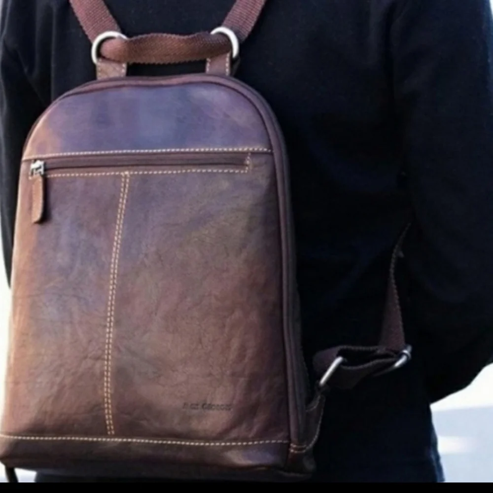 Jack Georges Voyager convertable backpack/crossbody bag,  buffalo leather Nwt
