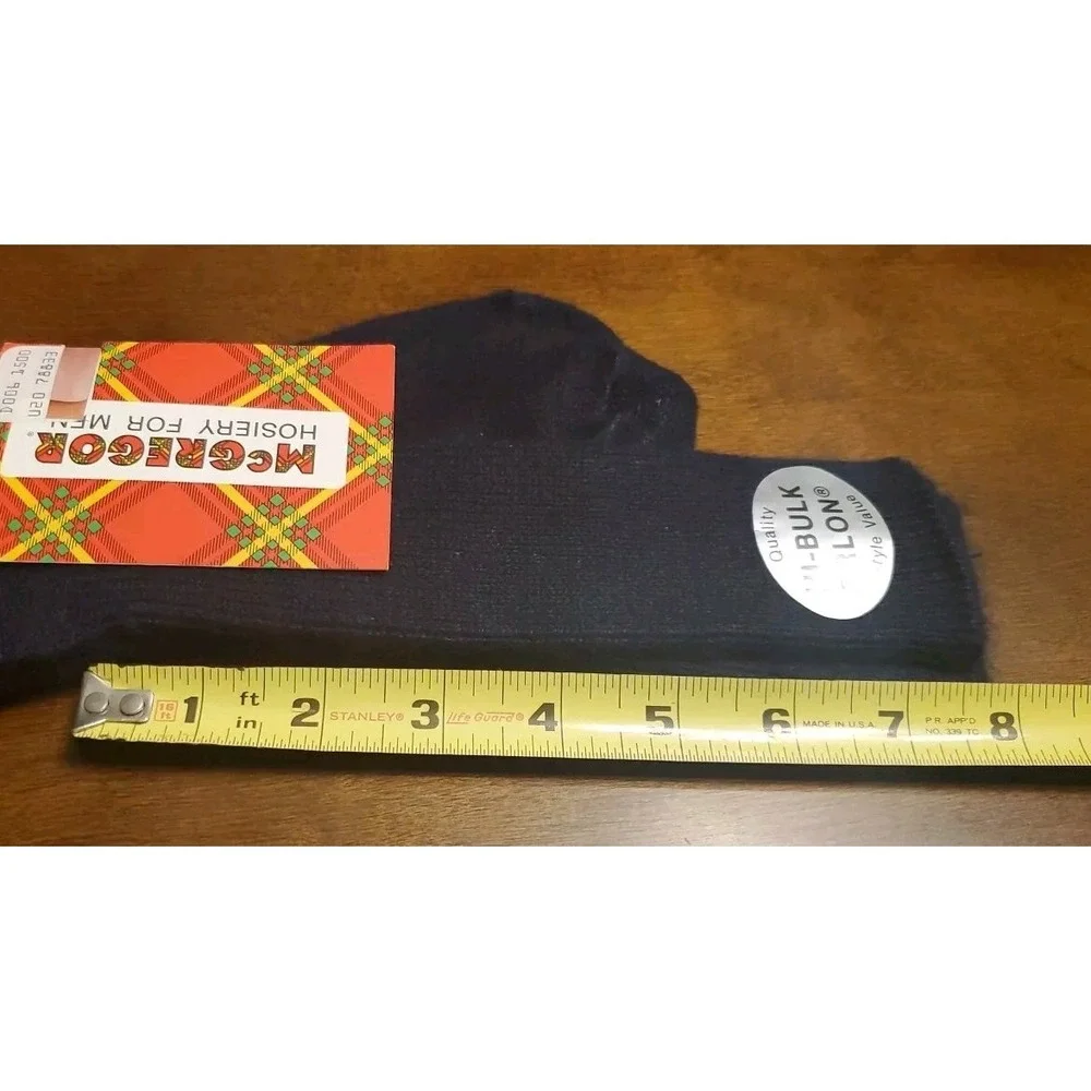 Vintage McGREGOR Hosiery for Men Size 10-13 Navy Blue‎ Orlon Socks Made in USA