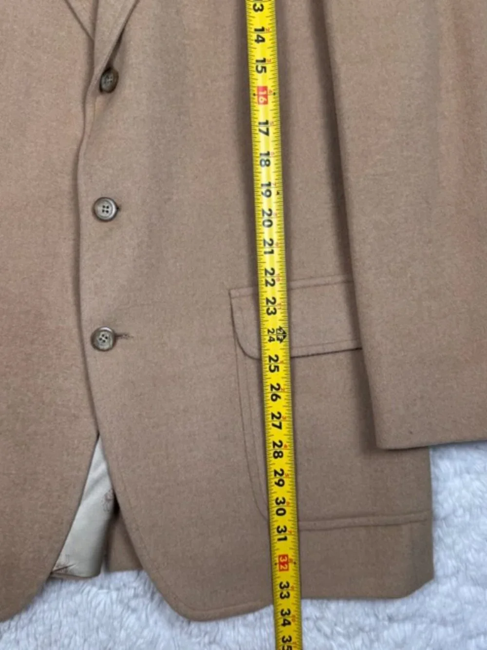 Jos. A. Bank Tan 3 Button Sport Coat 100% Camel Hair Mens 42R Blazer Premier