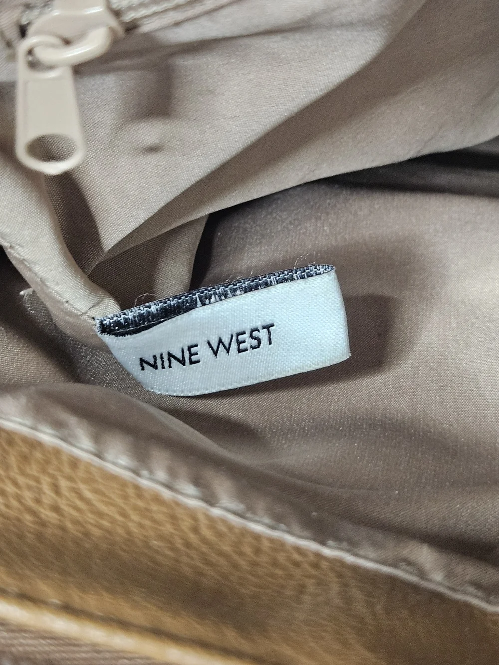 Nine West Brown Patterned Satchel Handbag