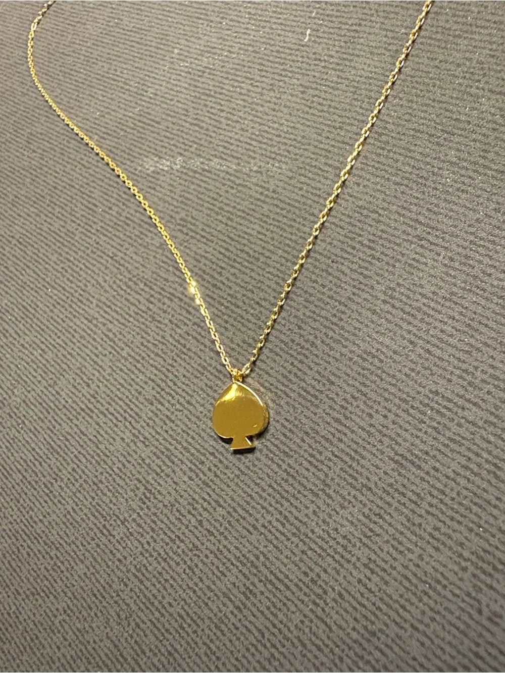 NWT kate spade gold-tone layered chain necklace with opal spade charm