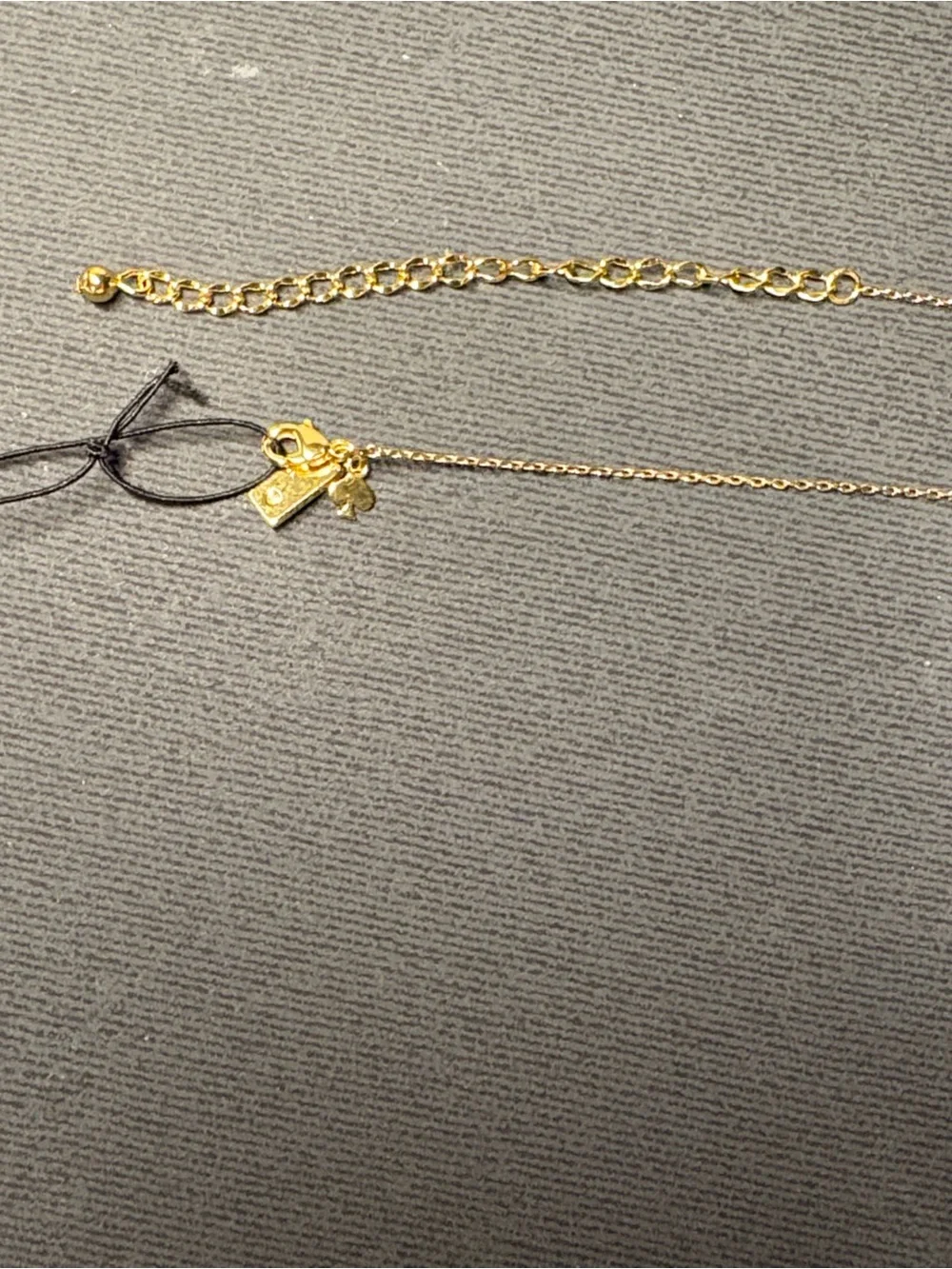 NWT kate spade gold-tone layered chain necklace with opal spade charm