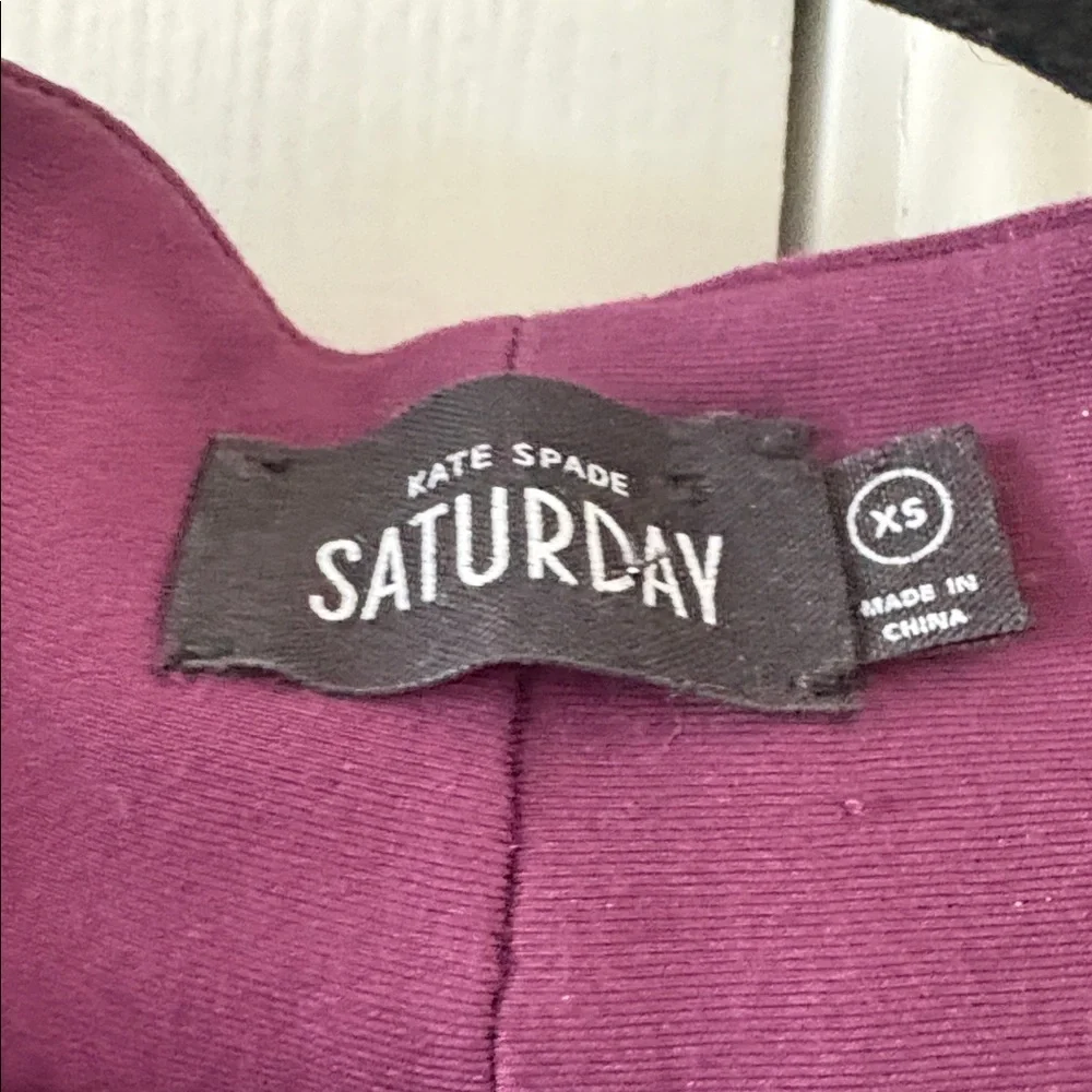 Kate Spade ♠️ Saturday Blouse Top Plum Thick Stretchy XS
