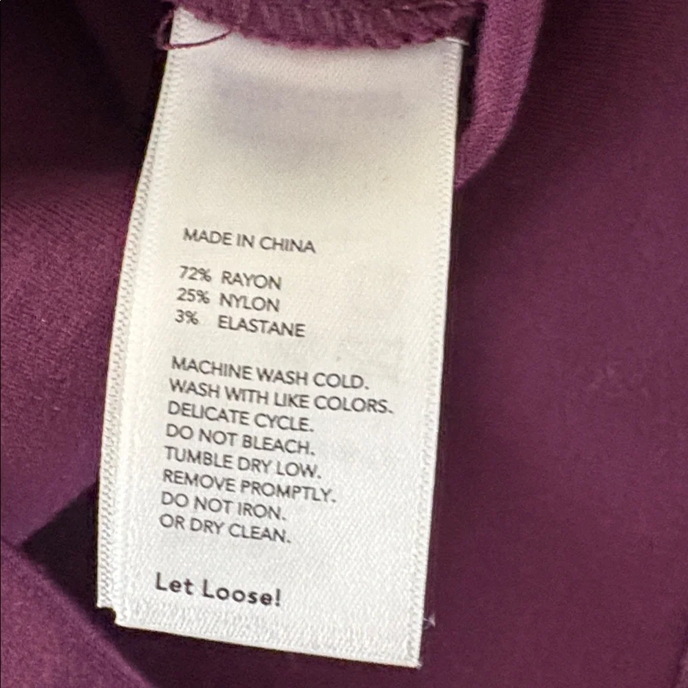 Kate Spade ♠️ Saturday Blouse Top Plum Thick Stretchy XS