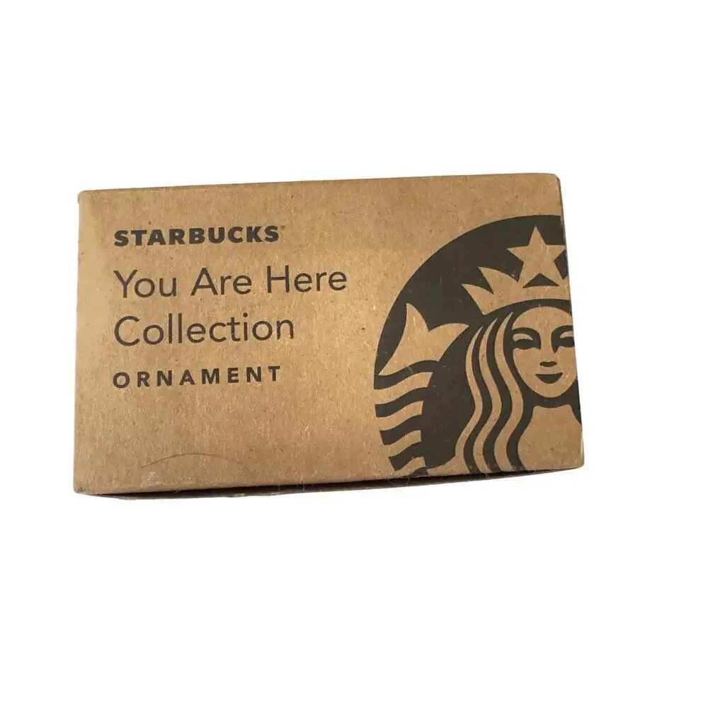 Starbucks Los Angeles Coffee Mug Christmas Ornament You Are Here White/Gold 2014