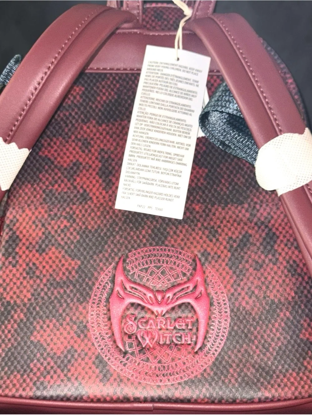 Loungefly Disney Parks Marvel Mystical Avenger Scarlet Witch Red Mini Backpack