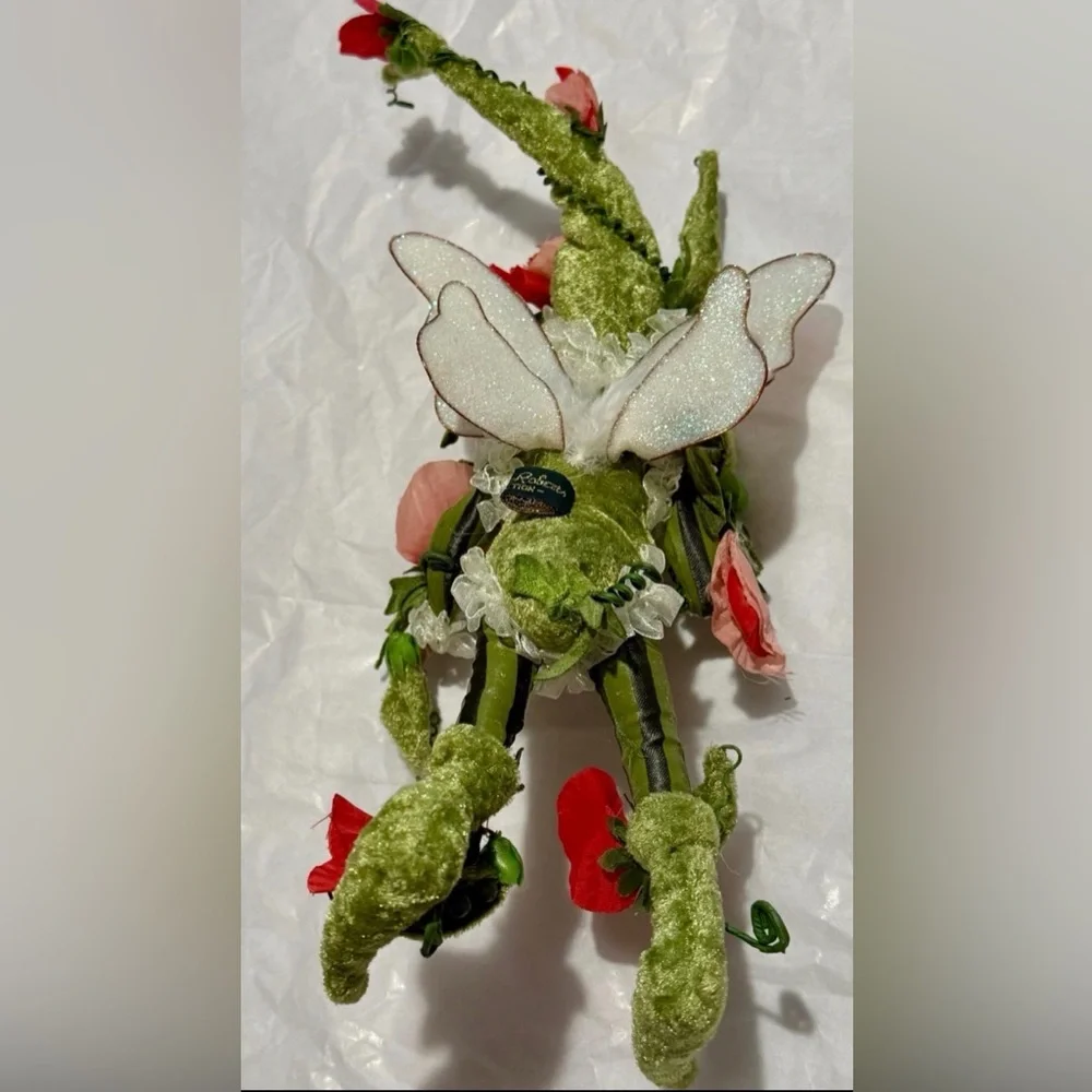 Vintage Mark Roberts fairy Poseable Sweet Pea Fairy Ornament 10”