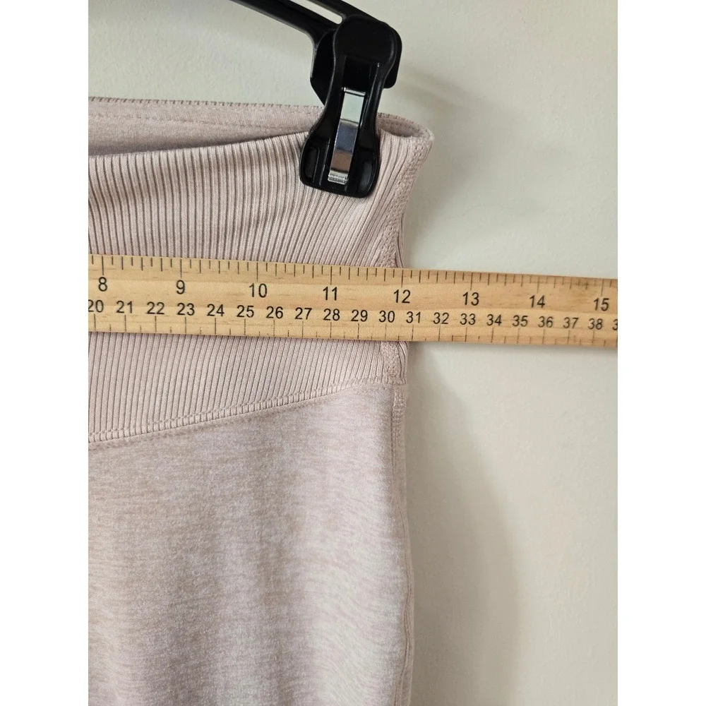 Alo Yoga Pink Heathered Alosoft Goddess Ribbed High Waist Leggings XS