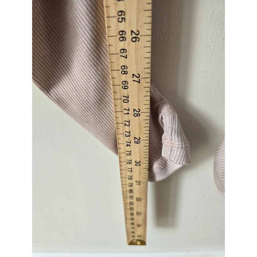 Alo Yoga Pink Heathered Alosoft Goddess Ribbed High Waist Leggings XS
