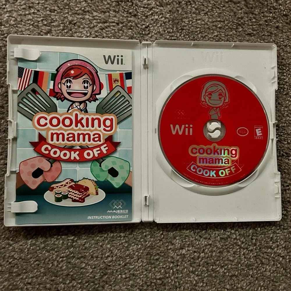 Nintendo Wii Game Lot Cooking Mama Cook Off & Babysitting Mama Both Complete