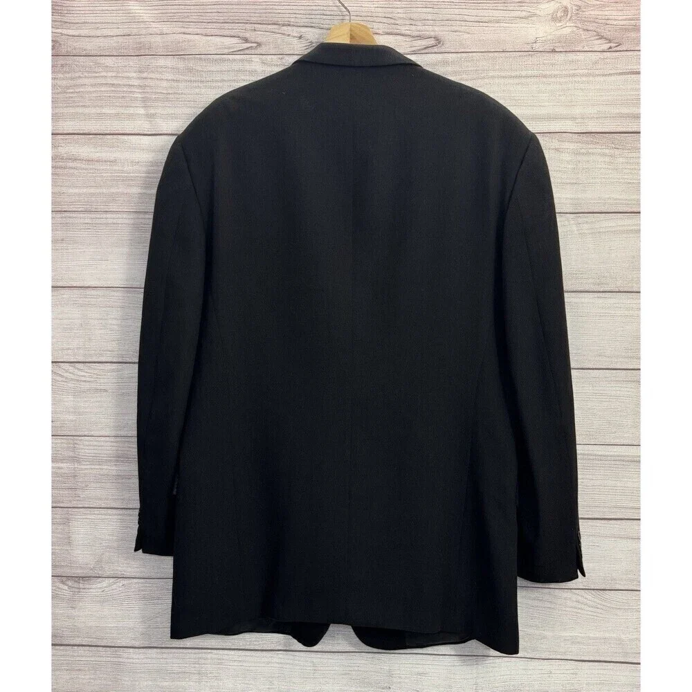 Zanella Men’s  100%Wool Blazer 44L BLACK  Sport Coat Made ITALY