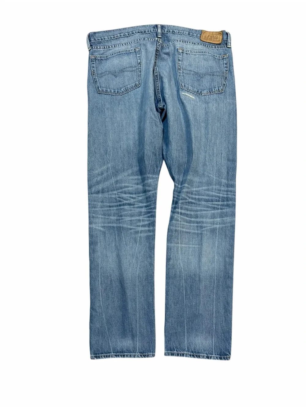 Polo Ralph Lauren Light Wash Distressed Straight Leg Jeans Men’s 36x32