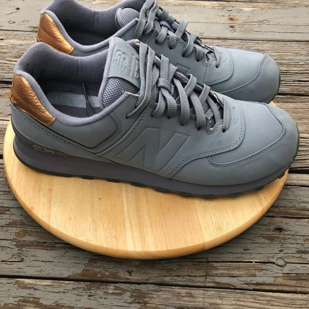 New Balance 574 Lifestyle Shoes Mens 11 US Molton Gunmetal Grey Gold  ML574MTA