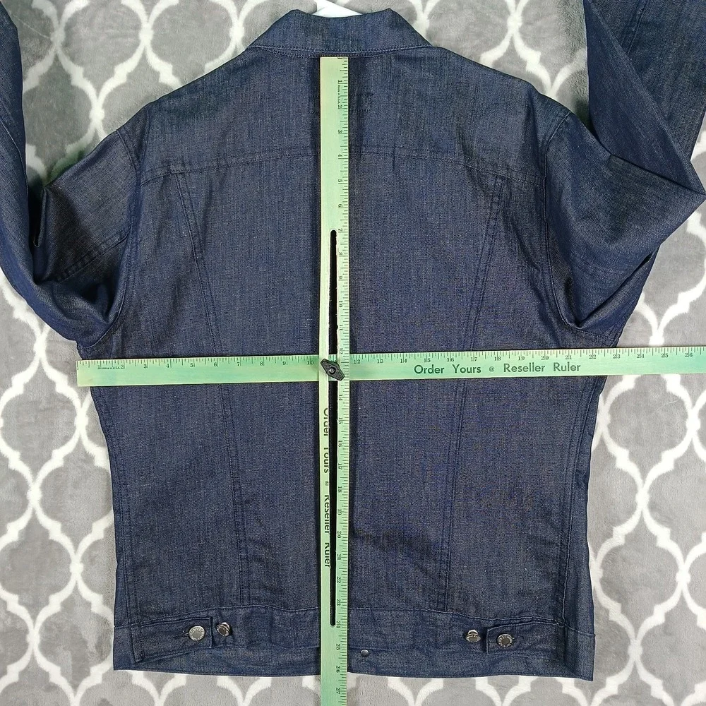 Banana Republic Denim Shirt Jacket Men Large Dark Wash Indigo Heritage Y2K
