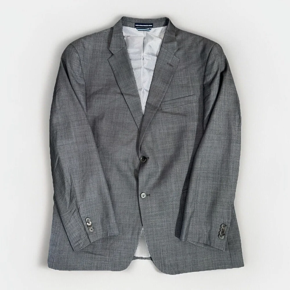 Tommy Hilfiger 44R Gray Two Button Wool Blazer DBL Vent