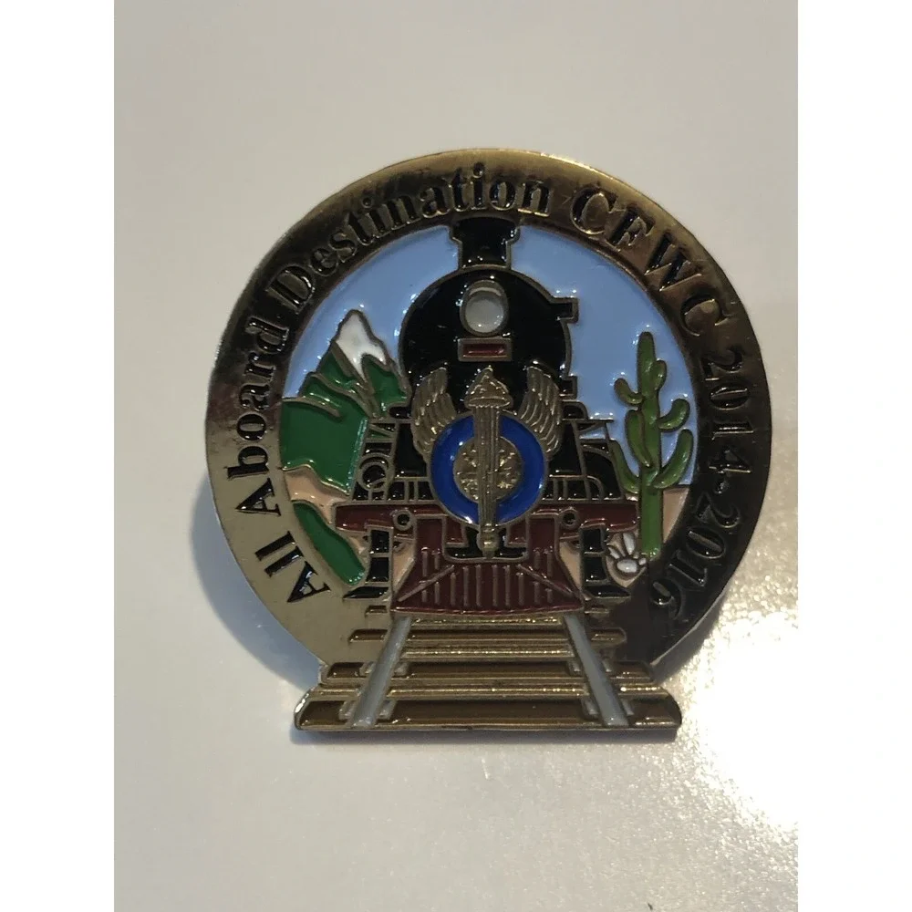 CFWC Pin Railroad Train California Federation of‎ Women's Clubs 2014-2016 Enamel