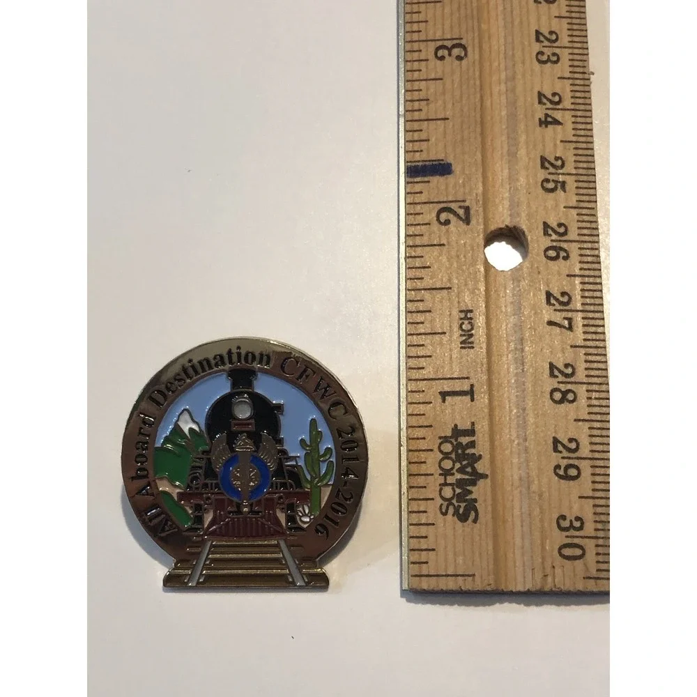 CFWC Pin Railroad Train California Federation of‎ Women's Clubs 2014-2016 Enamel