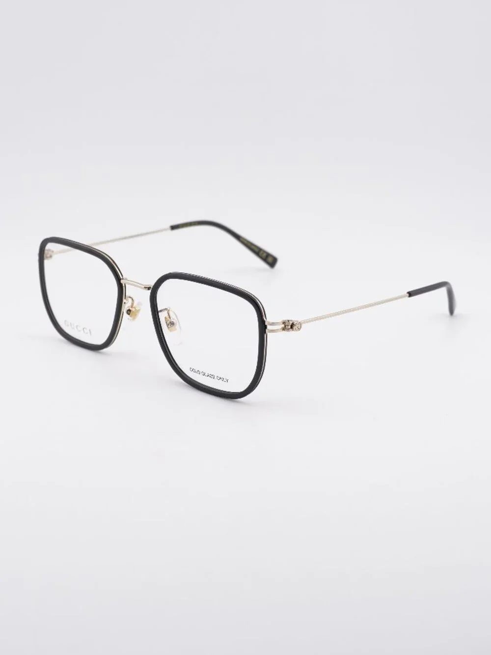 Gucci GG1852OA 001 Eyeglasses Black / Gold 53mm Square Frame