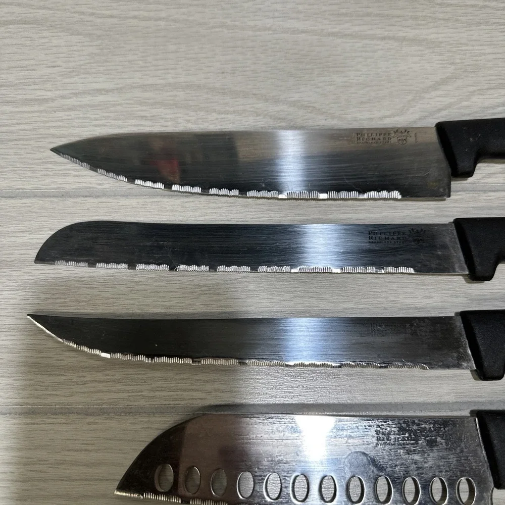 Philippe Richard Stainless Steel Kitchen Knives (Set of 7) Plastic Handle‎
