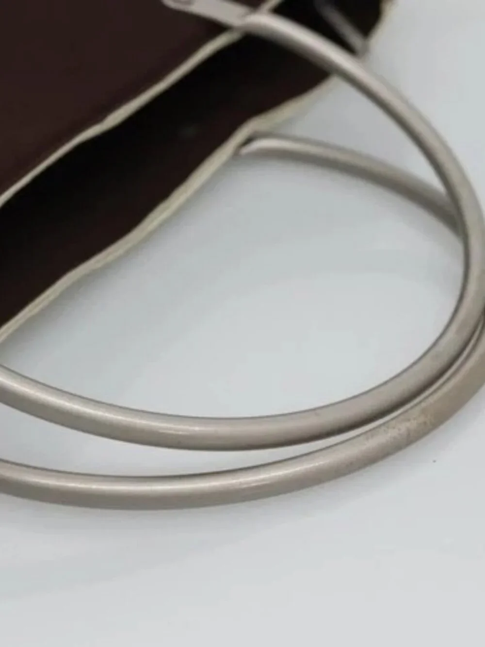 CHANEL Hand Bag Nylon Brown CC Auth bs23545