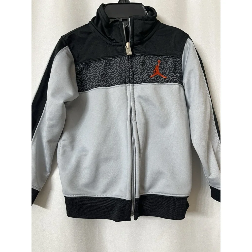 Air Jordan Brand Jumpman toddler 24 months Black Gray Jacket Athletic Logo H42‎