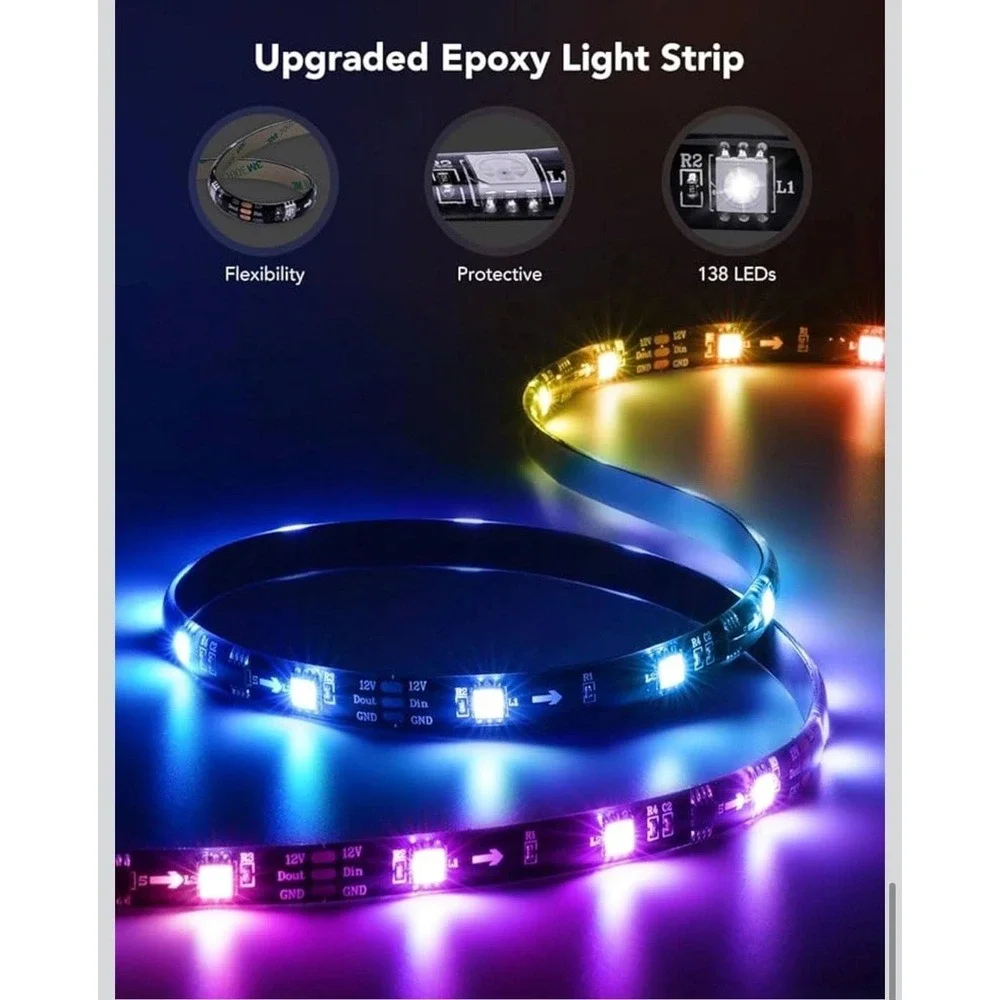Govee TV LED Backlight, RGBIC Smart LED Strip Lights for‎ 55-65 Inch TVs with BT