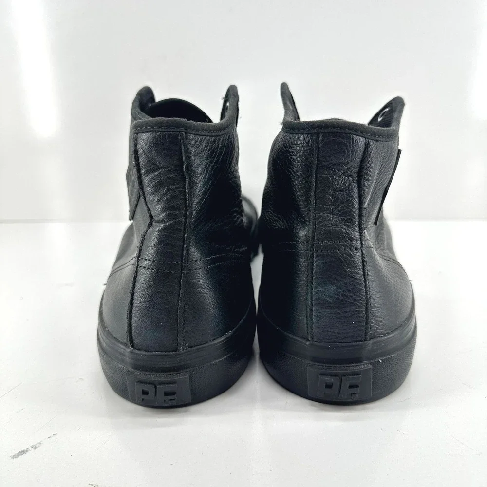 PF Flyers Shoes Men's 15 Sneakers Center Hi Top Black Leather High Top NWOT NWOB