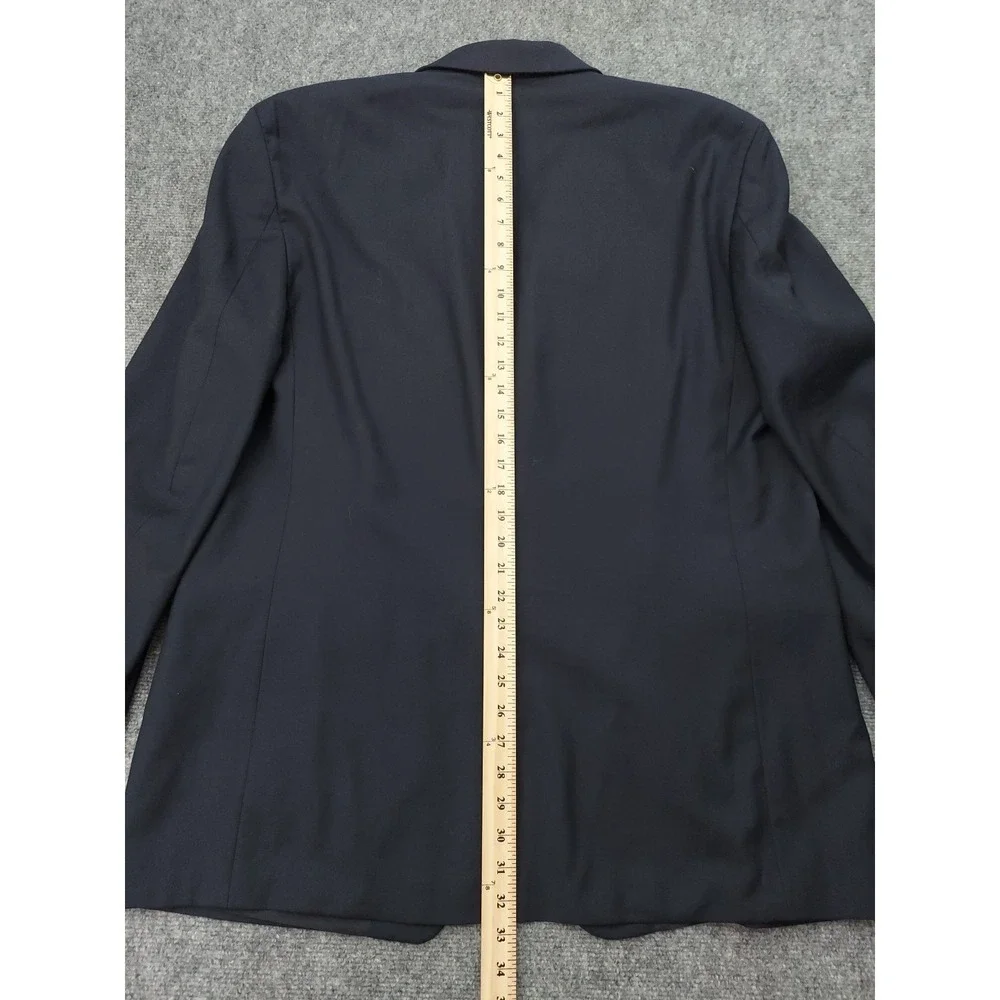 Lauren Ralph Lauren Blazer Jacket Mens 46 Long Navy Blue Gold Buttons Wool‎ Coat