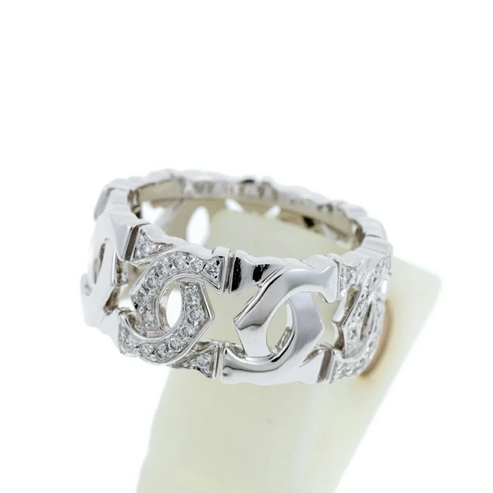 CARTIER Silver Diamond 2C Ring