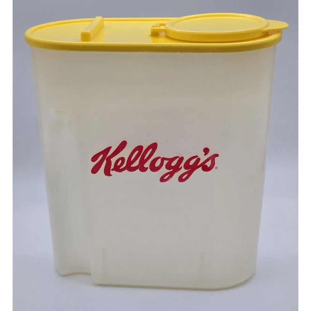 Kelloggs Cereal Storage Container Yellow‎ Vintage 1996 Advertising Fresh Keeper